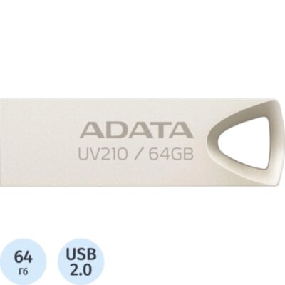 Флеш-память ADATA 64GB AUV210-64G-RGD SILVER, 2027135