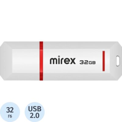Флеш-память Mirex USB KNIGHT WHITE 32Gb (13600-FMUKWH32 ), 1835845