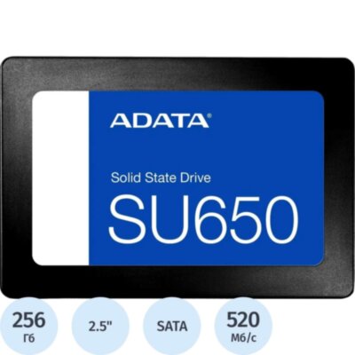 SSD накопитель ADATA SSD Ultimate SU650(ASU650SS-256GT-R),256GB,SATA3, 2005524