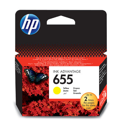 Картридж струйный HP 655 CZ112AE желтый оригинальный, 267185