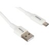 Кабель 2,4A, 1м, USB - Micro-USB, TPE, силикон, белый BT-JCBL-007/U28, 1639350