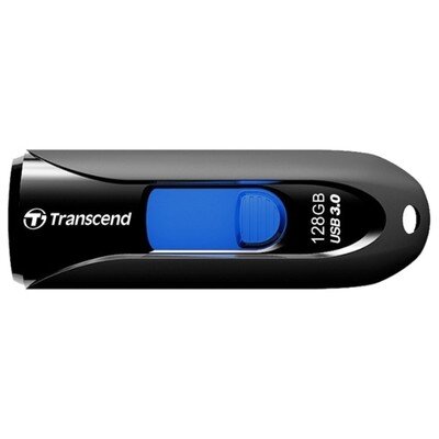 Флеш-память Transcend JetFlash 790, 128Gb, USB 3.1 G1, ч/син, TS128GJF790K, 396961