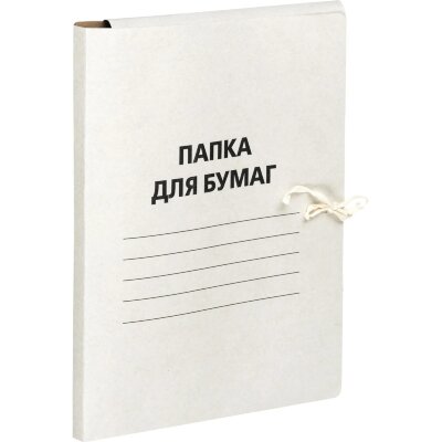 Папка с завязками 190-210г/м2 немел, 100 шт/уп, 1241531