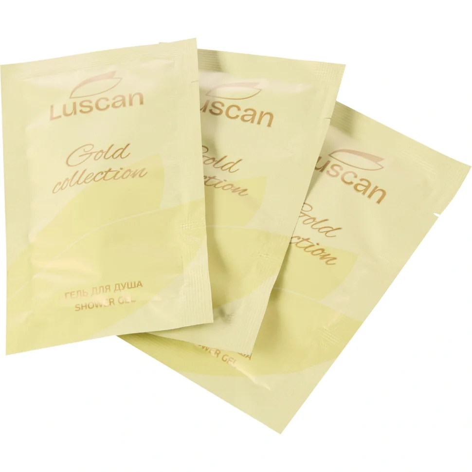 Гель для душа Luscan Gold Collection 10 мл саше 500 штук в упаковке, 2087518