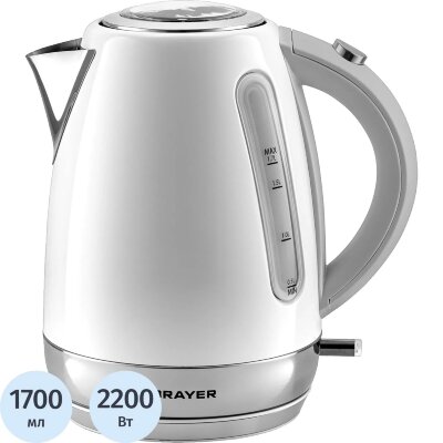 Чайник BRAYER 6110BR  2200Вт.1,7 л,электрич, сталь окраш, автоотключ, 2483588