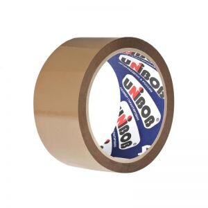 Клейкая лента 48х66х Unibob 400 коричневая, 674197