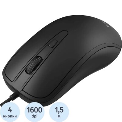 Мышь компьютерная Philips (SPK7214B/60) провод 4кн. USB2.0 800-1600dpi черн, 2144000
