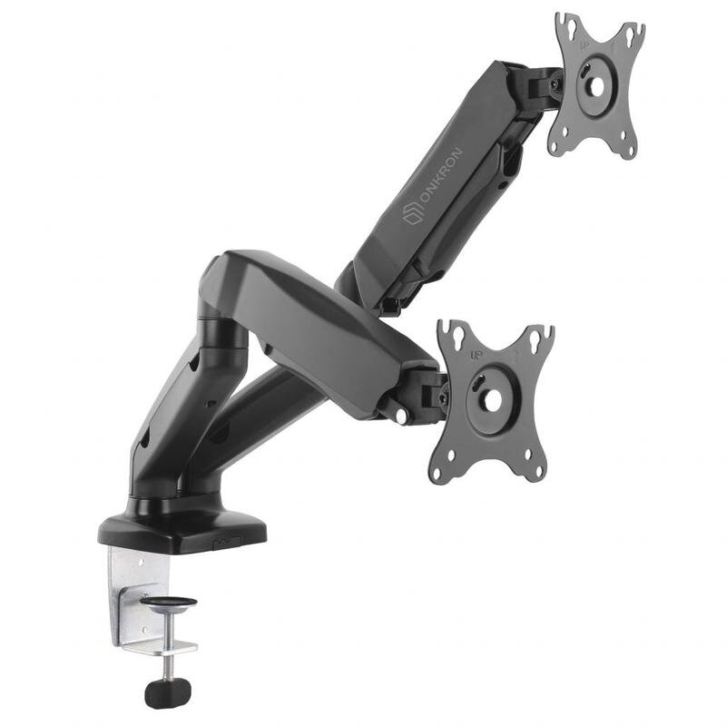 Кронштейн Onkron G160, TV 13-32, для 2-ух мон, газлифт, настольный, чер, 1143658