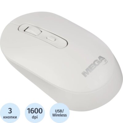 Мышь компьютерная ProMega jet WM011 WLS USB WLS RT/1АА/dpi 1600/3 кн/белый, 1948963