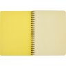 Бизнес-тетрадь А5,96л,кл,спир,пластик,тон.бл. Attache Bright colours Желтый, 1368111