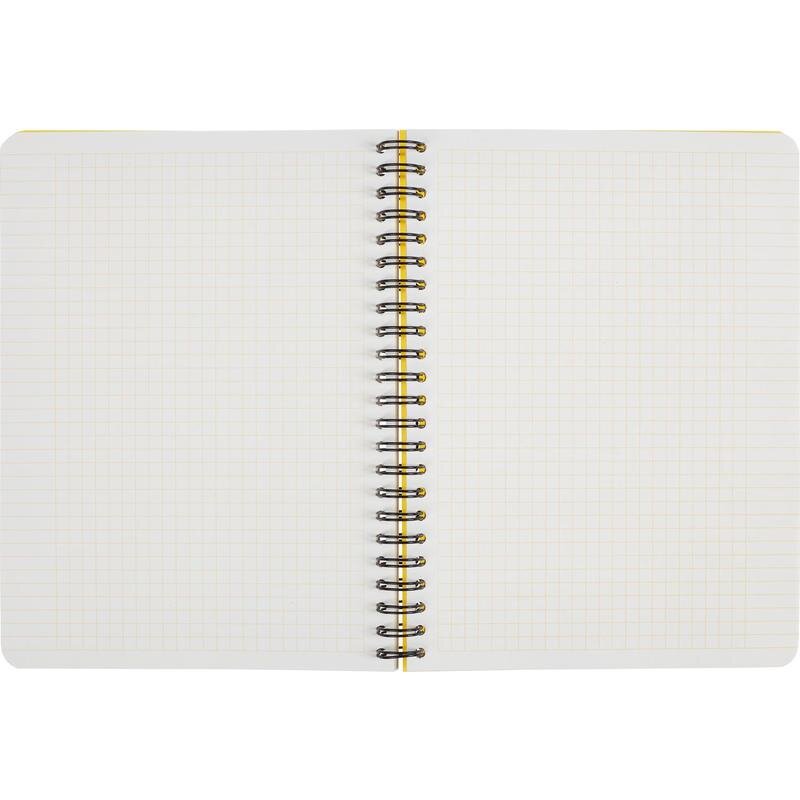 Бизнес-тетрадь А5,96л,кл,спир,пластик,тон.бл. Attache Bright colours Желтый, 1368111