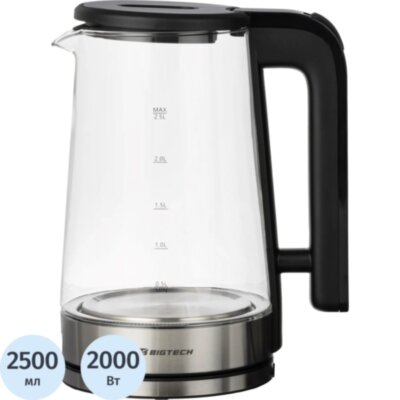 Чайник BigTech ZHK202G, 2,5л, стекло, 2290585