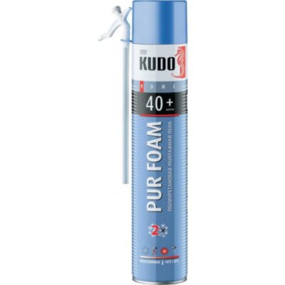 Пена монтажная бытовая Kudo Home 40+, всесезонная, 1000 мл 46426, 1500734