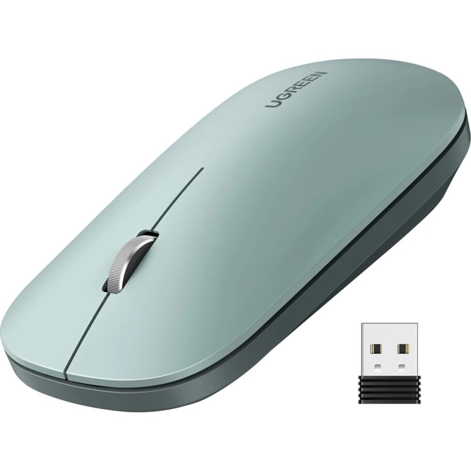 Мышь компьютерная Ugreen MU001 (90374) зеленый WLS, 1796096
