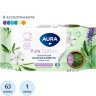 Салфетки влажные AURA освежающие для всей семьи 63шт., 442062