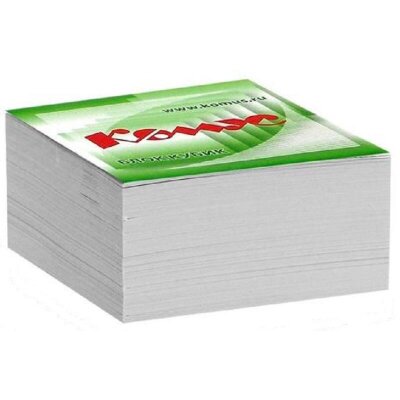 Блок для записей КОМУС запасной 9х9х5 белый блок 100г, 154935