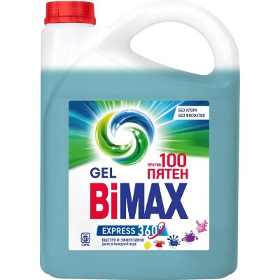 Гель для стирки BiMax 100 пятен 4800г, 2462535