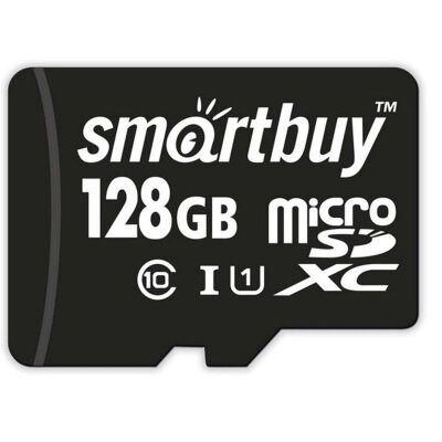 Карта памяти SmartBuy microSDXC 128Gb UHS-I Cl10 +ад, SB128GBSDCL10-01, 948614