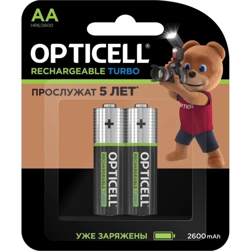 Аккумулятор Opticell Turbo АА 2600 mAh 2шт/уп (6080001), 2507240