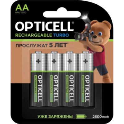 Аккумулятор Opticell Turbo АА 2600 mAh 4шт/уп (6080002), 2507241