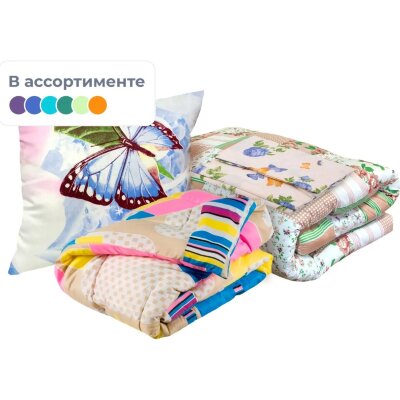 Набор спальный (матрас, одеяло, подушка 50х70, КПБ с наволочкой 1 шт), 1112993