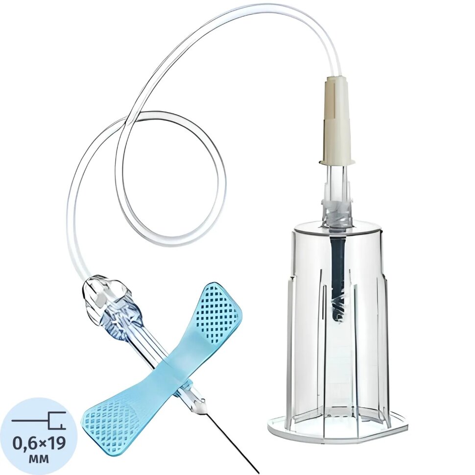 Игла-бабочка 23G 19см гол.с луер-адап/держ.VACUETTE Safety 450086V1 35шт/уп, 2001002