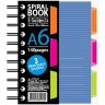Бизнес-тетрадь Attache Selection Spiral book А6 140 листов синяя в клетку на спирали с разделителями, 737342