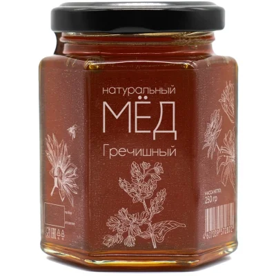 Мед Медовые Вечера натуральный Гречишный 0,25 кг, 2319384