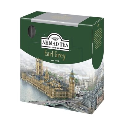 Чай Ahmad Earl grey черный бергамот 100пак/уп 5951-08, 60864