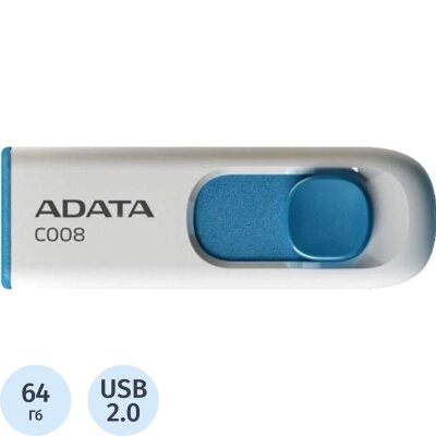 Флеш-память ADATA C008, 64GB, AC008-64G-RWE, 1662507