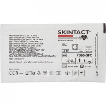 Электроды для ЭКГ однораз D 22 н/тк, тв.гель, неонат, Skintact PD50-SFC, 3, 248288