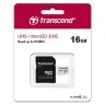 Карта памяти Transcend 300S microSDHC 16Gb UHS-I Cl10 +ад, TS16GUSD300S-A, 887552