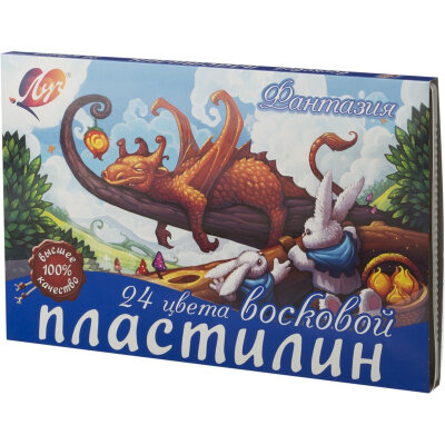 Пластилин восковой Луч Фантазия 24цв стек 360г 25С 1525-08, 571598