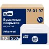 Одноразовые покрытия на унитаз Торк/Tellus V1 250л/уп 750197, 1768525