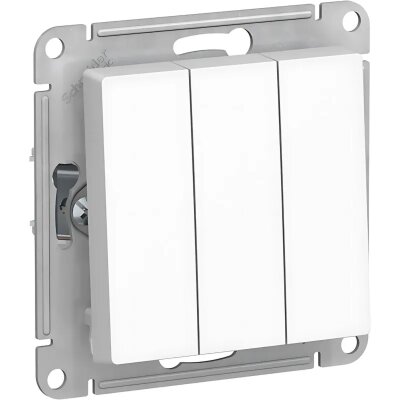 Выключатель 3-кл. СП AtlasDesign 10А IP20 (сх 1+1+1) 10AX бел. SE ATN000131, 2082431