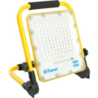 Прожектор светодиодный Feron LL-951 переносной с з/у IP66 50W 6400K (48676), 2082369