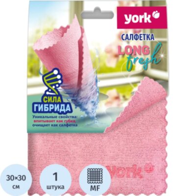 Салфетка хозяйственная YORK 30х30см ЛонгФреш микроф_026250, 2504742