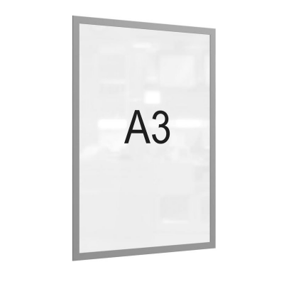 Рамка магнитная настенная Attache А3 ПЭТ, серая, 5шт/уп, 1276567