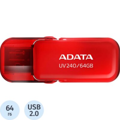 Флеш-память ADATA 64GB AUV240-64G-RRD RED, 2027133