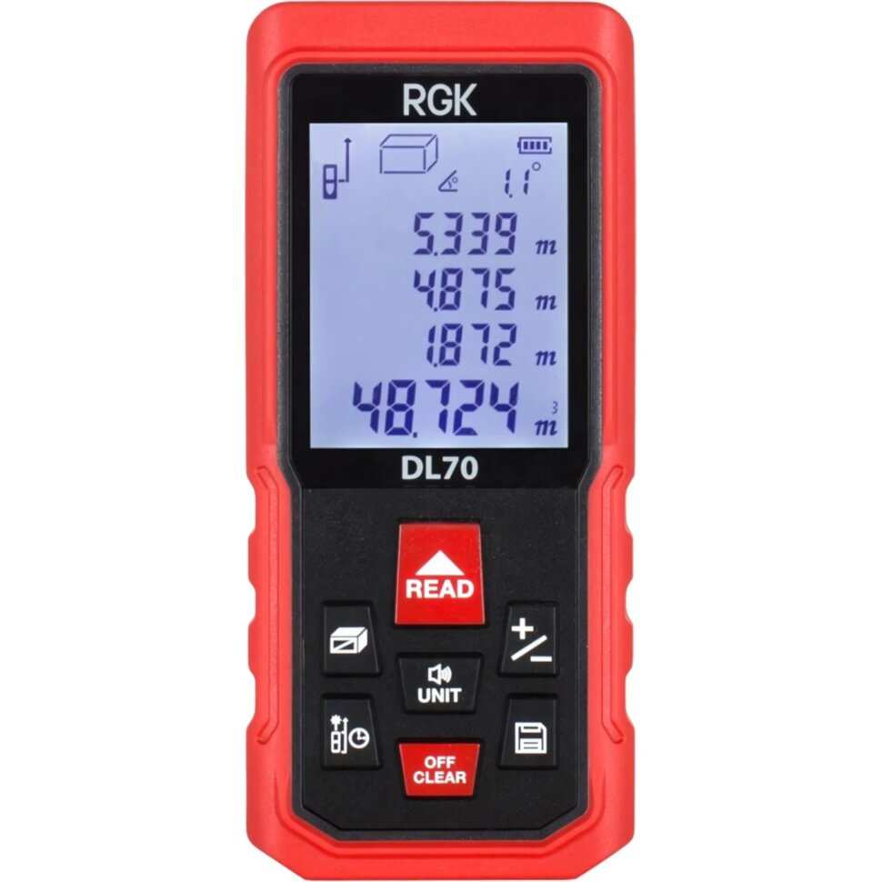 Дальномер лазерный с угломером RGK DL70, 1251792