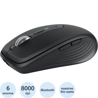 Мышь компьютерная Logitech MX Anywhere 3S, беспровод. Graphite (910-006929), 2036042