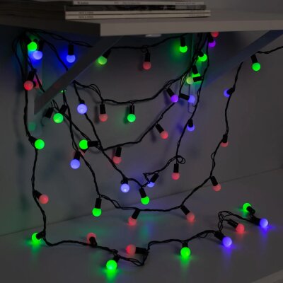 Гирлянда светодиодная Нить 20мШарики 1.5 см, IP44, 200LED, 220 В 671568, 1499588