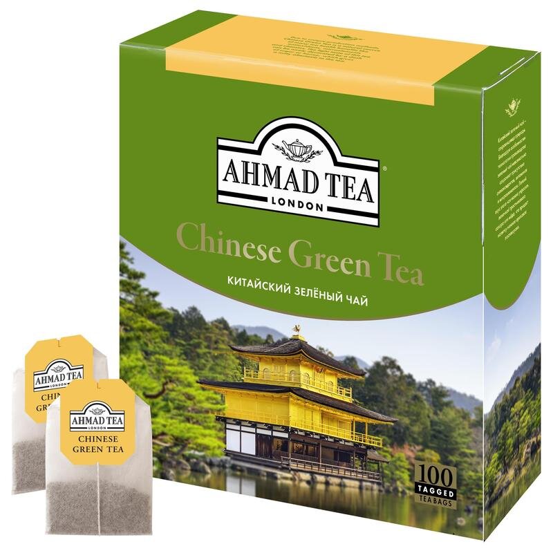 Чай Ahmad Tea Китайский зеленый, 100пак/уп., 1666-08, 870767