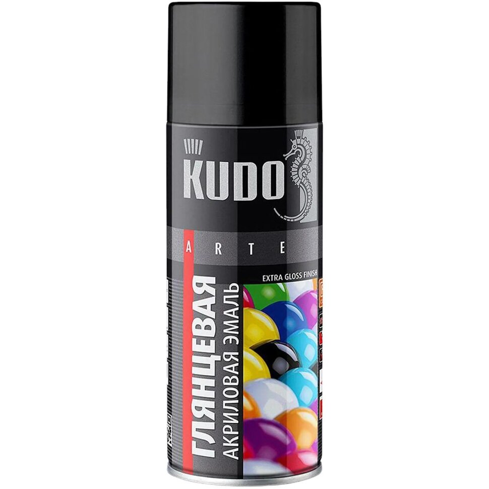 Краска аэрозоль акриловая ral 9003  белая глянц.520мл(1/12) kudo ku-a9003, 2428922