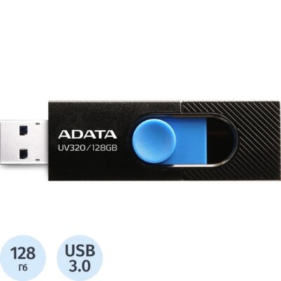 Флеш-память ADATA 128GB AUV320-128G-RBKBL BL\BL, 2027143