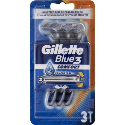 Бритва одноразовая GILLETTE BLUE 3 Comfort,3шт/уп, 1942008