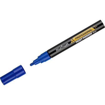 Маркер -краска MunHwa Professional Paint Marker синяя, 4мм, нитро-основа, 2552264