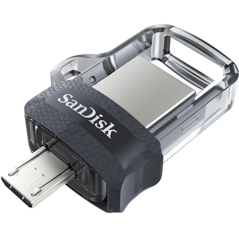 Флеш-память SanDisk Ultra Dual Drive, 64Gb, USB 3.0, micUSB, SDDD3-064G-G46, 993446