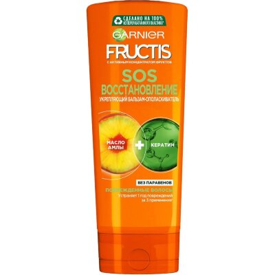 Бальзам - ополаскиватель Garnier Fructis SOS Восстановление , 387мл, 1974122
