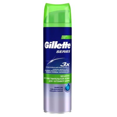 Гель для бритья GILLETTE TGS Sensitive Skin для чувствительной кожи 200мл, 342845